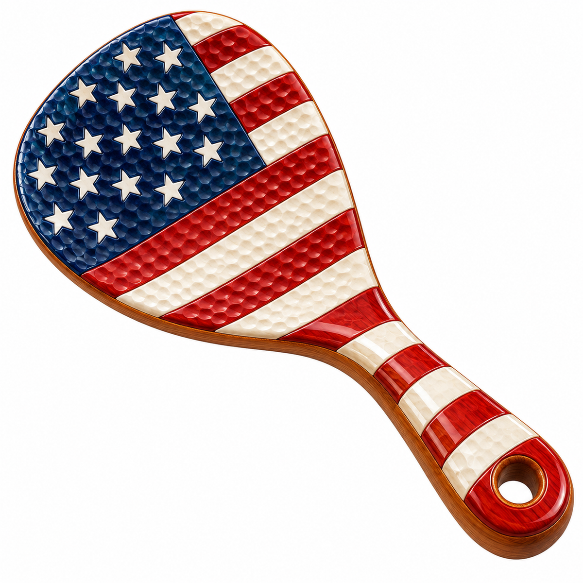 Stars and Stripes Wide Textured Rice Paddle Vinyl Decal Stickers