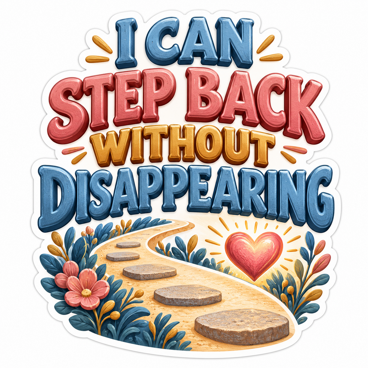 I Can Step Back Without Disappearing Quote Art Vinyl Decal Stickers