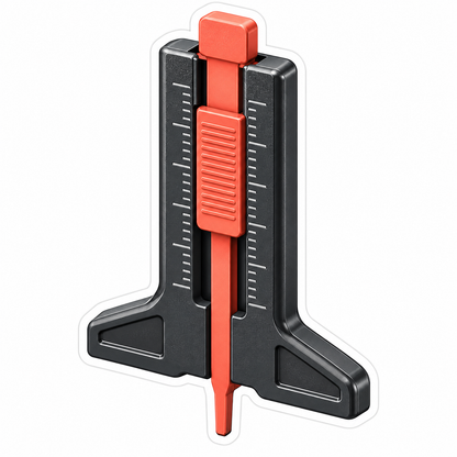 Black Marking Gauge with Coral Slider Vinyl Decal Stickers