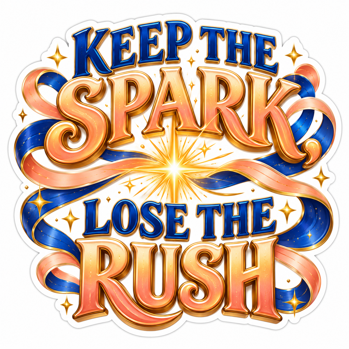Ribbon Star Keep the Spark Lose the Rush Vinyl Decal Stickers
