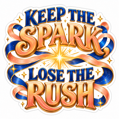 Ribbon Star Keep the Spark Lose the Rush Vinyl Decal Stickers