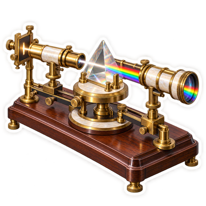 Pearl Optical Tubes with Rainbow Glass Prism Vinyl Decal Stickers