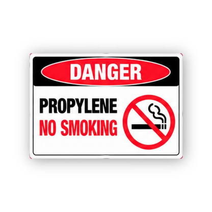 Red Propylene No Smoking Circle Panel Vinyl Decal Stickers