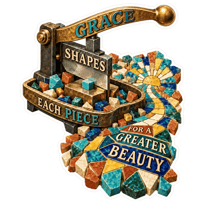 Grace Colorful Tile Mosaic Cutting Press Art Vinyl Decal Stickers