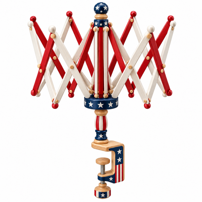 Red White Yarn Swift with Starry Clamp Vinyl Decal Stickers