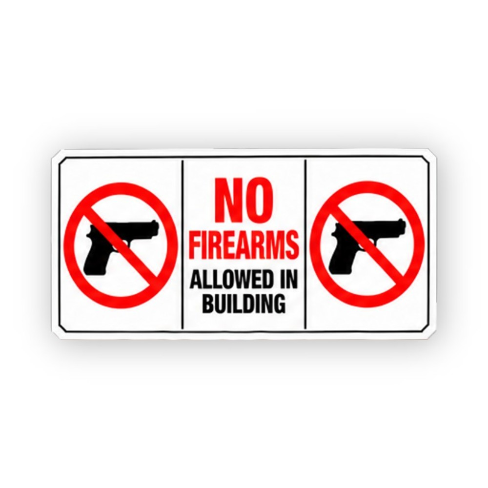 Black Building Twin Crossed Pistols Panel Vinyl Decal Stickers