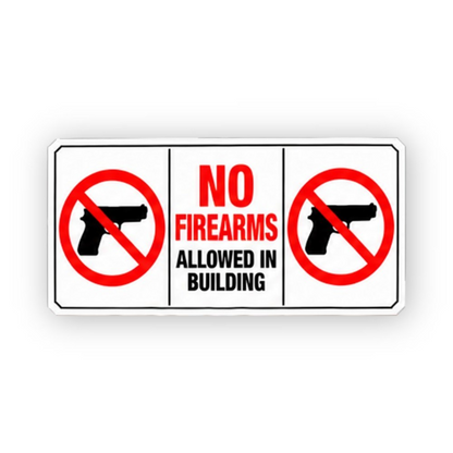 Black Building Twin Crossed Pistols Panel Vinyl Decal Stickers