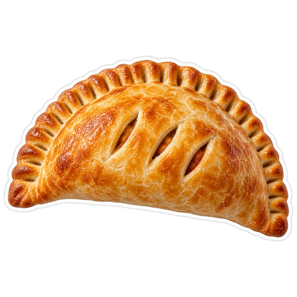 Half Moon Empanada with Slashed Top Vinyl Decal Stickers