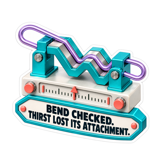 Teal Bent Paper Clip Funny Quote Art Vinyl Decal Stickers