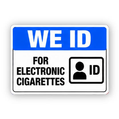 Blue Electronic Cigarette ID Card Panel Vinyl Decal Stickers