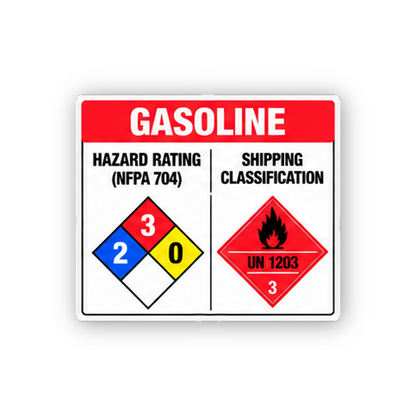 Red Gasoline Two Number Diamonds Panel Vinyl Decal Stickers