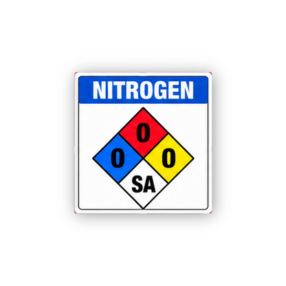 Blue Nitrogen Zero SA Number Diamond Portrait Vinyl Decal Stickers