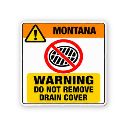 Orange Montana Crossed Drain Panel Vinyl Decal Stickers