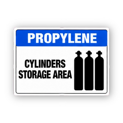 Blue Propylene Three Cylinders Panel Vinyl Decal Stickers