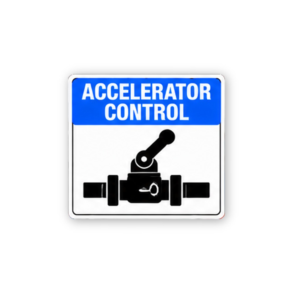 Blue Accelerator Control Lever Valve Panel Vinyl Decal Stickers
