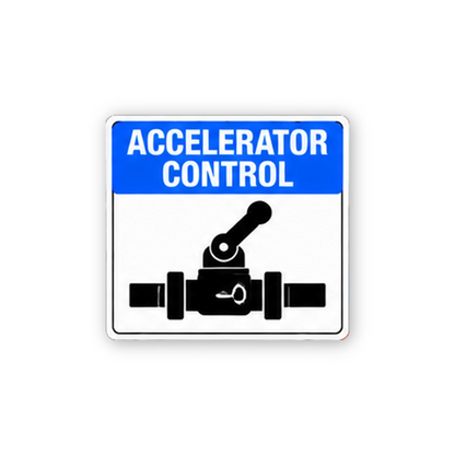 Blue Accelerator Control Lever Valve Panel Vinyl Decal Stickers