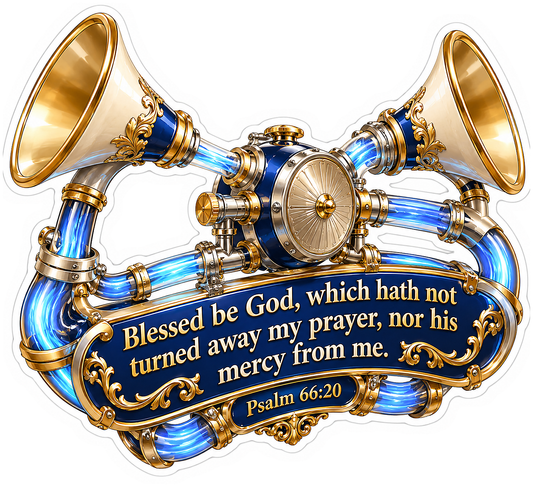 Brass Speaking Tubes Prayer Verse Vinyl Decal Stickers