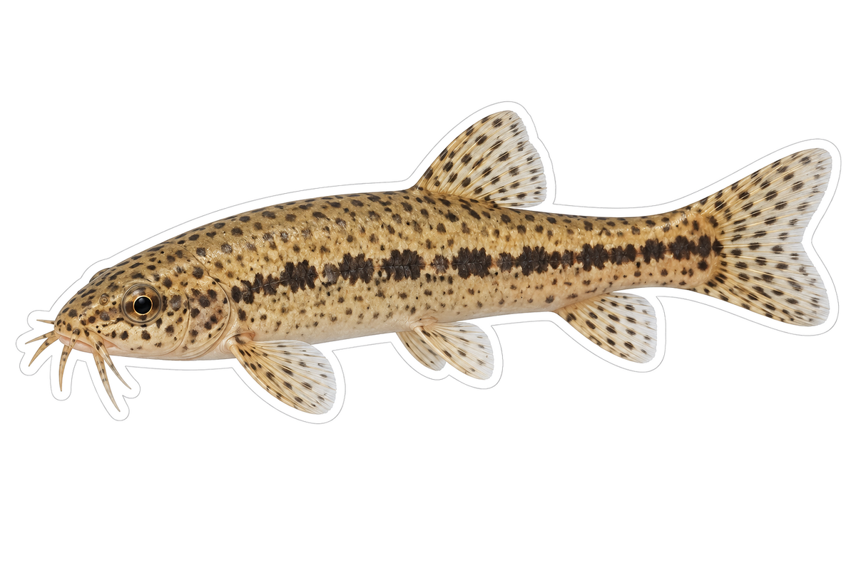 Peppered Stripe Loach Art Vinyl Decal Stickers