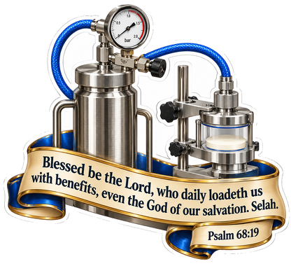Silver Tanks and Blue Hoses Scripture Art Vinyl Decal Stickers