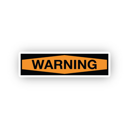 Orange Warning Black Narrow Panel Vinyl Decal Stickers