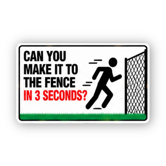 Black Fence Running Figure Grass Panel Vinyl Decal Stickers