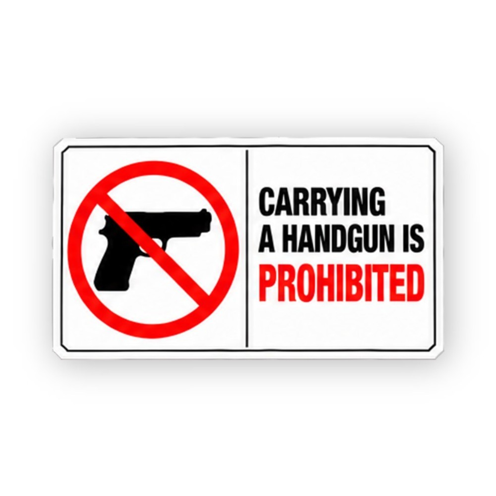Black Carrying Handgun Crossed Pistol Panel Vinyl Decal Stickers