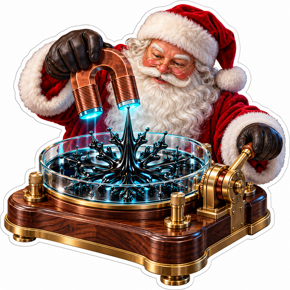 Santa Copper Magnet Dark Liquid Display Vinyl Decal Stickers