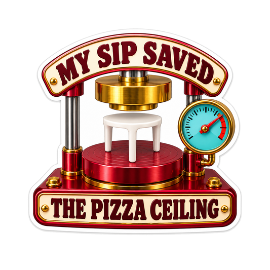 Red Pizza Spacer Ceiling Quote Art Vinyl Decal Stickers