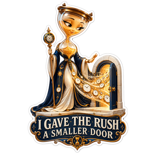 Hourglass Woman Smaller Door Quote Art Vinyl Decal Stickers