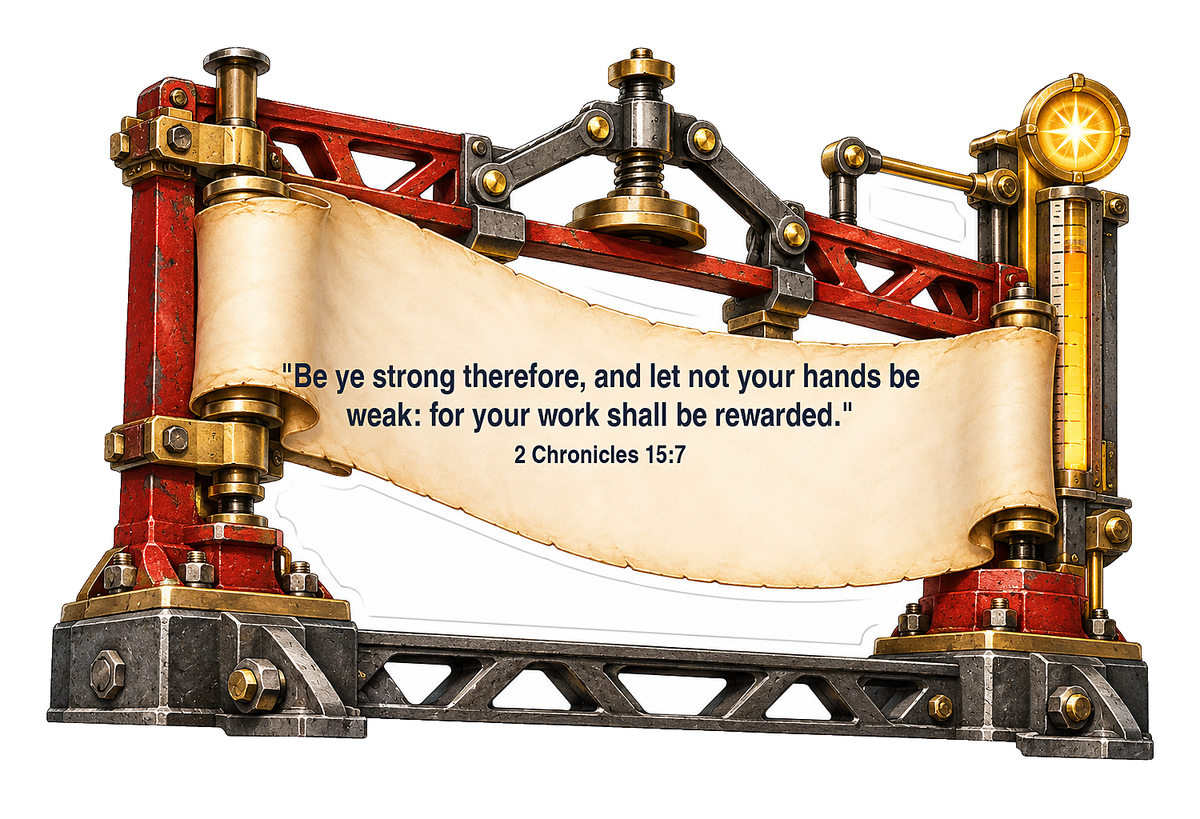 Industrial Scroll Frame with Bible Verse Art Vinyl Decal Stickers