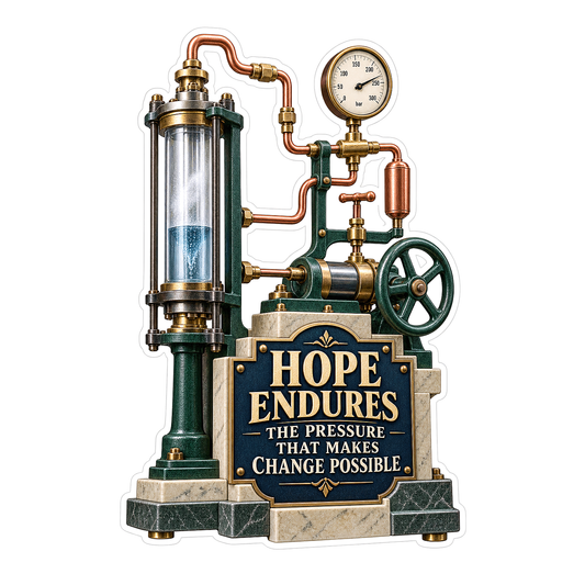 Hope Glass Column Green Pump Art Vinyl Decal Stickers