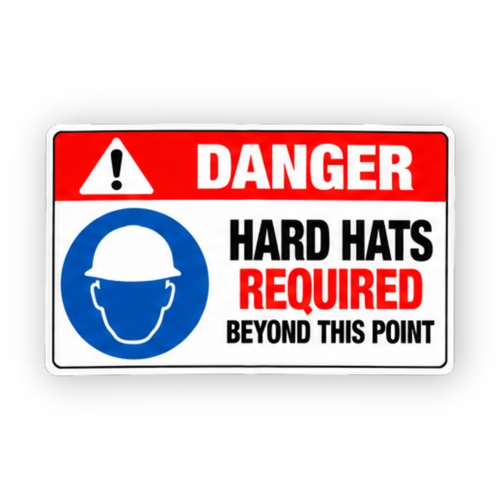 Red Beyond Point White Hardhat Panel Vinyl Decal Stickers