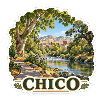 Chico Creek Park Tree Landscape Vinyl Decal Stickers