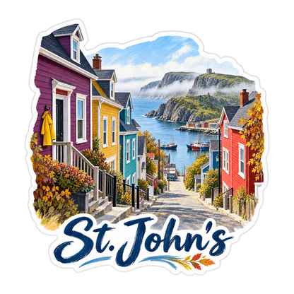 St Johns Colorful Harbor Hills Art Vinyl Decal Stickers