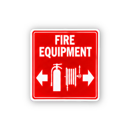 Red Fire Equipment Double Arrows Portrait Vinyl Decal Stickers
