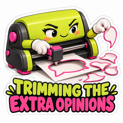 Green Cutting Machine Trimming Speech Bubbles Vinyl Decal Stickers