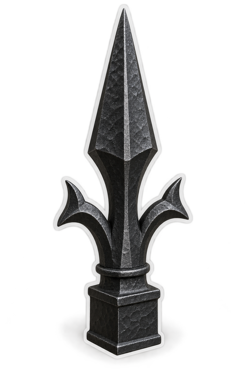 Black Spearhead Finial Art Vinyl Decal Stickers