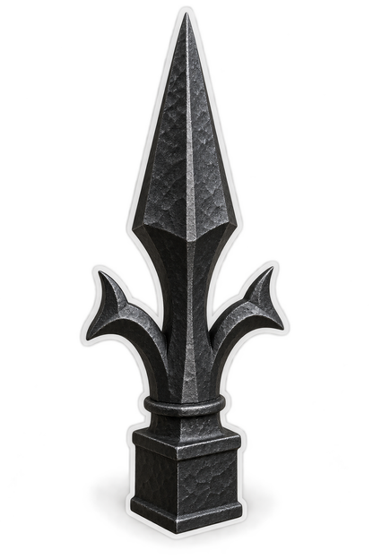 Black Spearhead Finial Art Vinyl Decal Stickers