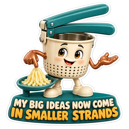 Teal Handled Cup Character With Yellow Strands Vinyl Decal Stickers
