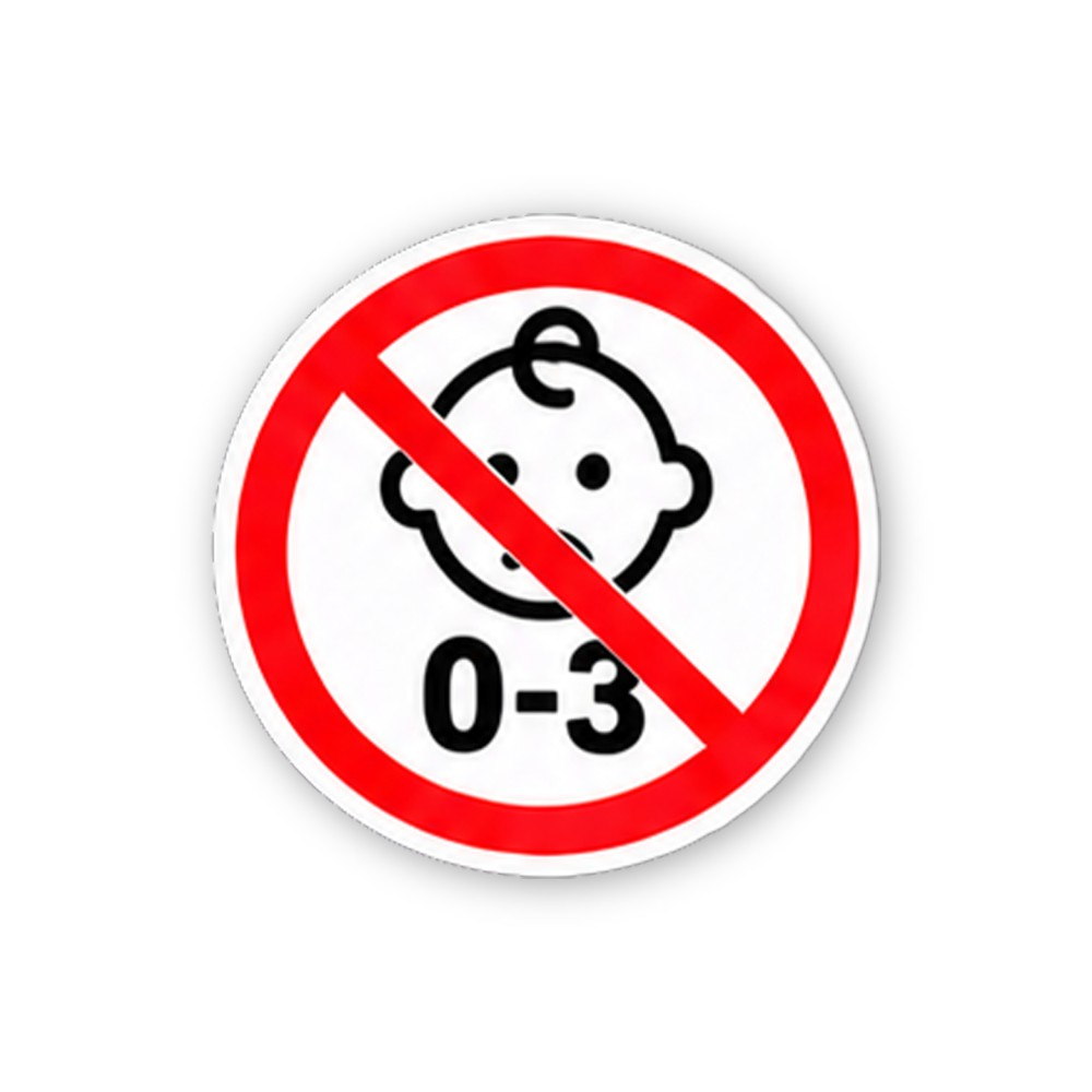 Red Crossed Baby Face Zero Three Circle Vinyl Decal Stickers