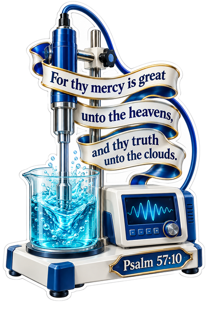 Blue Liquid Mixing Machine Scripture Art Vinyl Decal Stickers