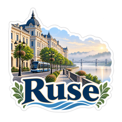 Ruse Misty River Boulevard Art Vinyl Decal Stickers