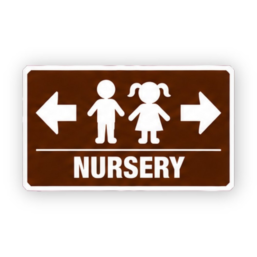 Brown Nursery Children Opposite Arrows Panel Vinyl Decal Stickers