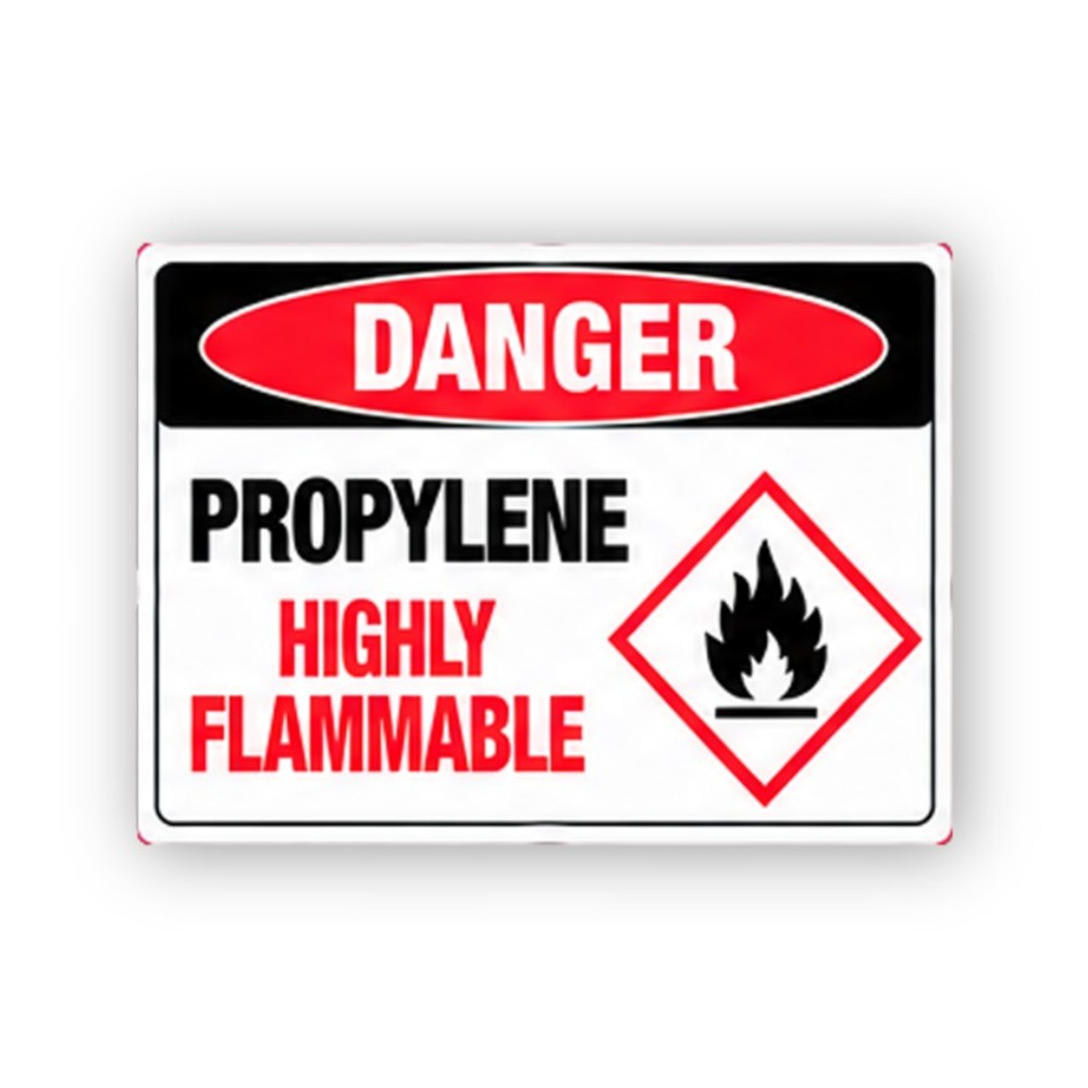 Black Danger Propylene Flame Diamond Panel Vinyl Decal Stickers