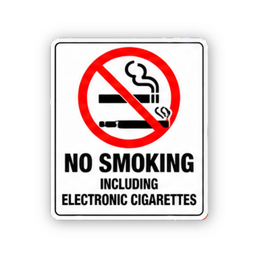 Black No Smoking Electronic Cigarettes Panel Vinyl Decal Stickers