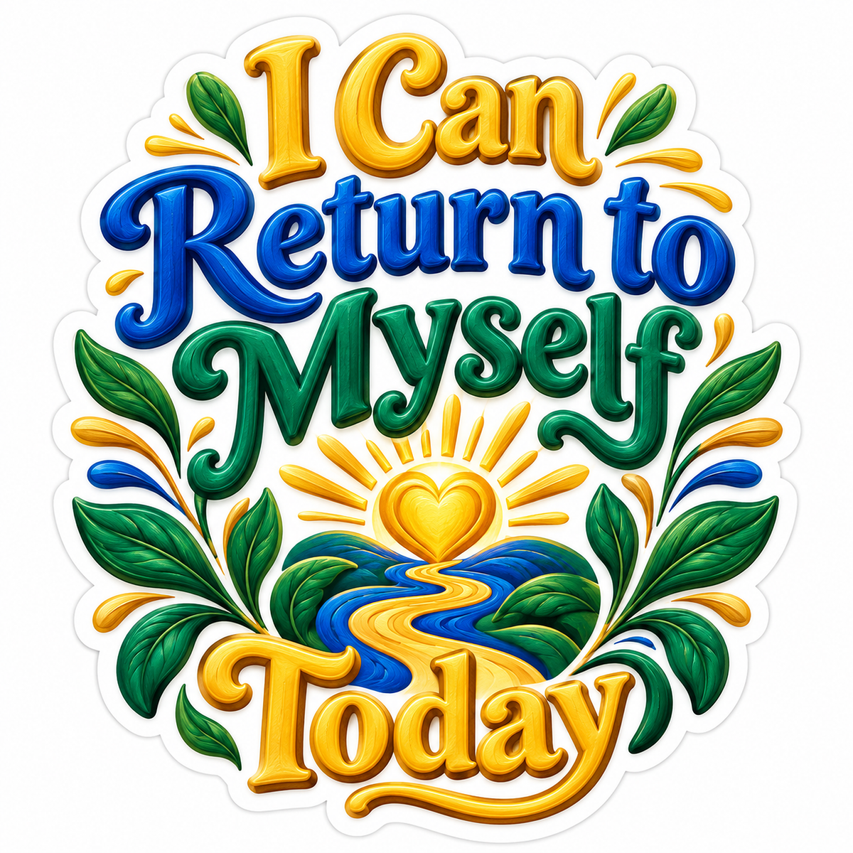 I Can Return to Myself Today Quote Vinyl Decal Stickers