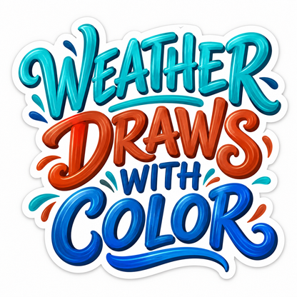 Weather Draws with Color Quote Art Vinyl Decal Stickers