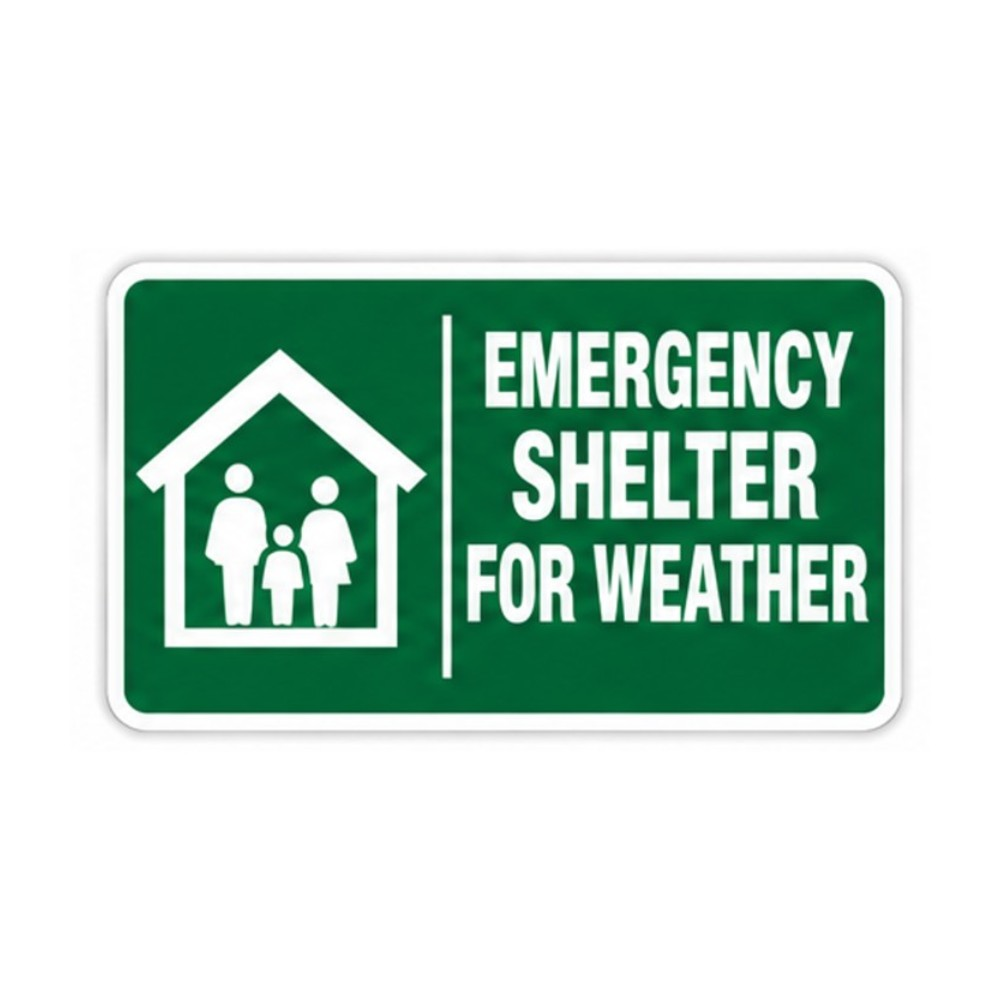 Green Family Shelter House Panel Vinyl Decal Stickers