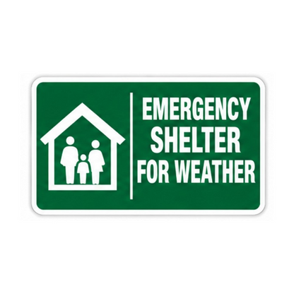 Green Family Shelter House Panel Vinyl Decal Stickers