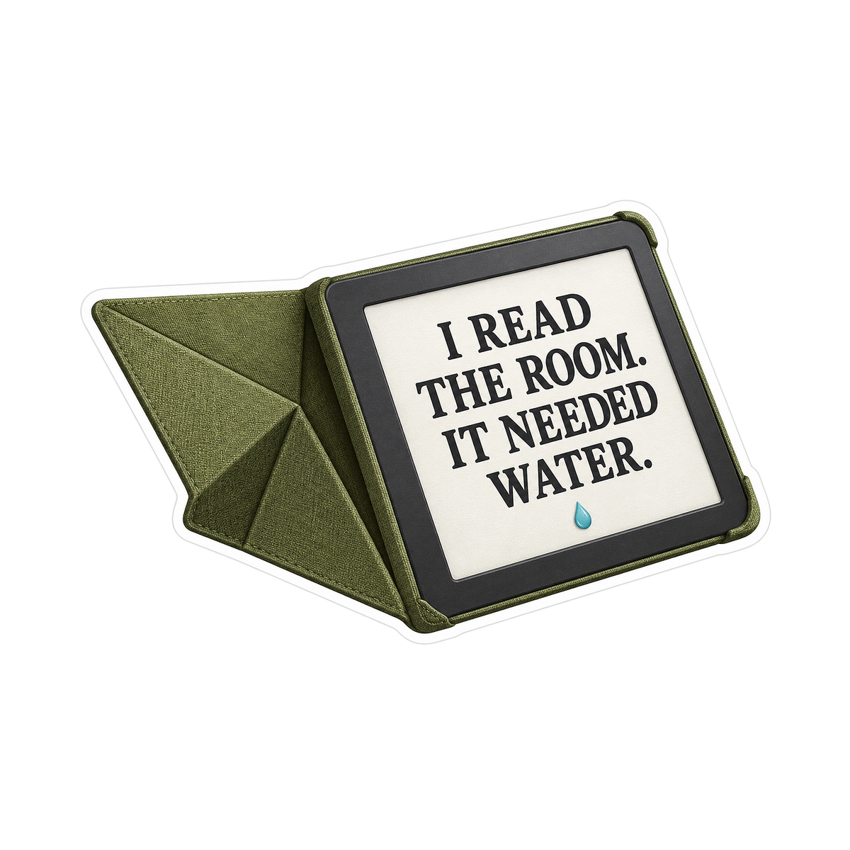 Green Reader Needed Water Quote Art Vinyl Decal Stickers